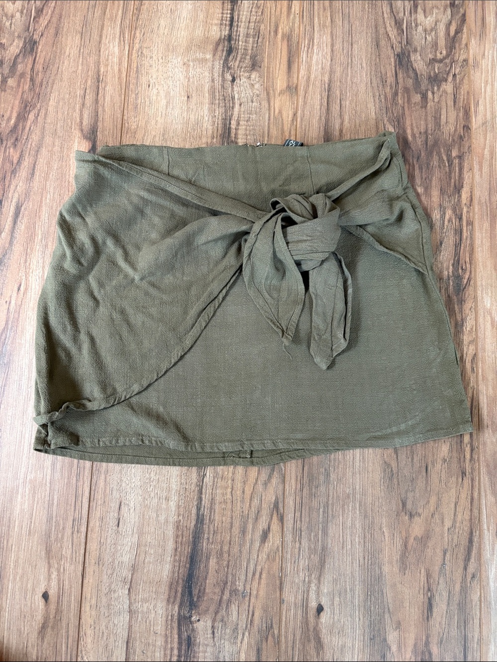 Alya Olive Green Linen Skirt
